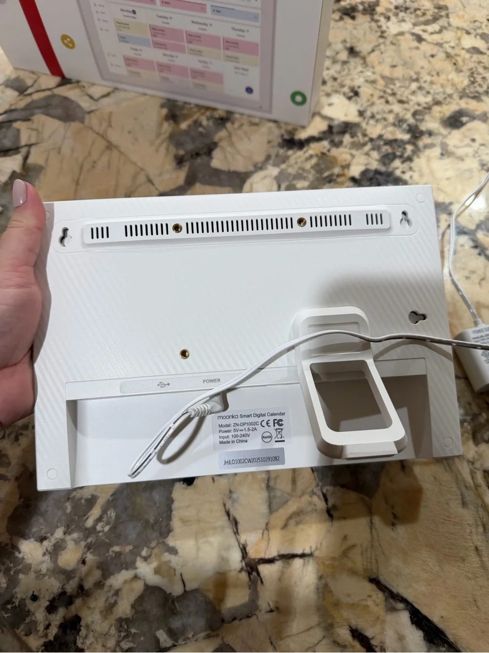 10.1 inch White Digital Calendar